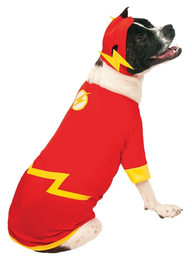 DC Comics Superheroes: The Flash Pet Costume for For Dogs or Cats by Rubies, Large